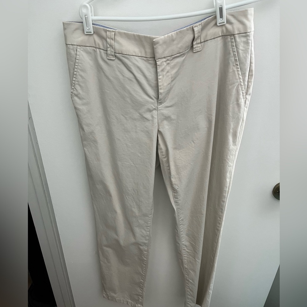 Cream Chino Ankle Pants Worn Once!
